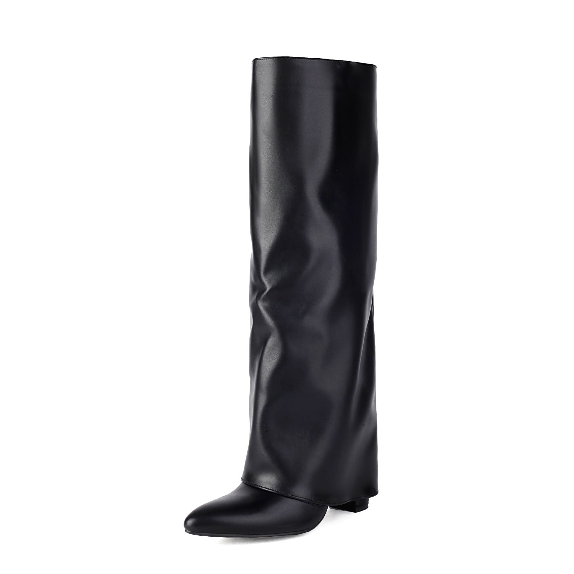 Botas altas mujer caña ancha tacón bloque - Yvette