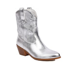 Botas cowboy mujer caña media bordados tacón ancho - Helga