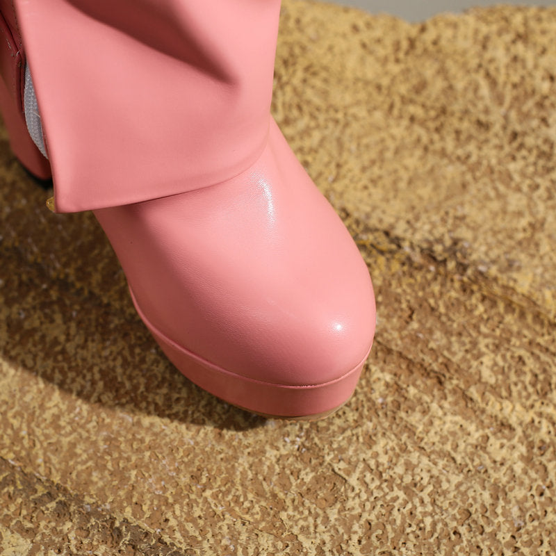 Botas mujer plataforma tacón bloque caña media - Sabine