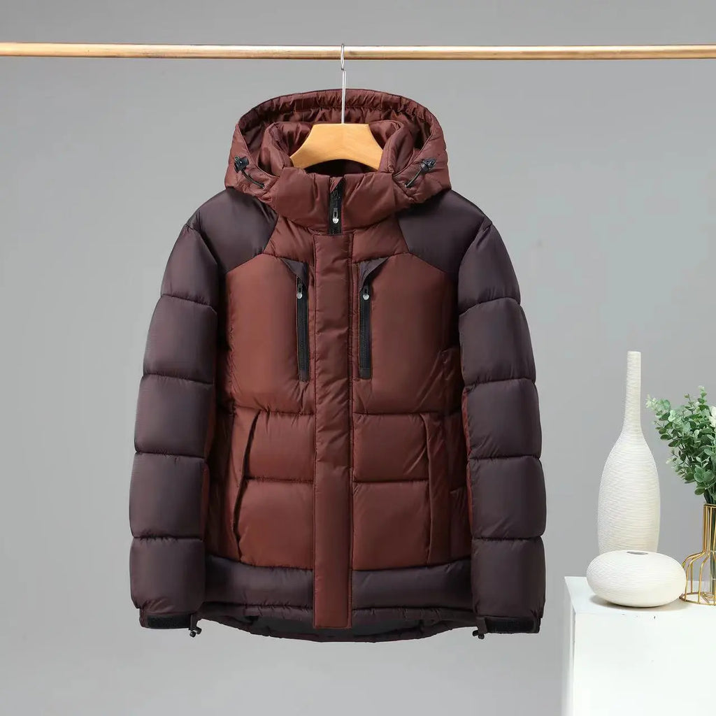 Abrigo invierno hombre capucha desmontable térmico impermeable resistente cálido - Frank