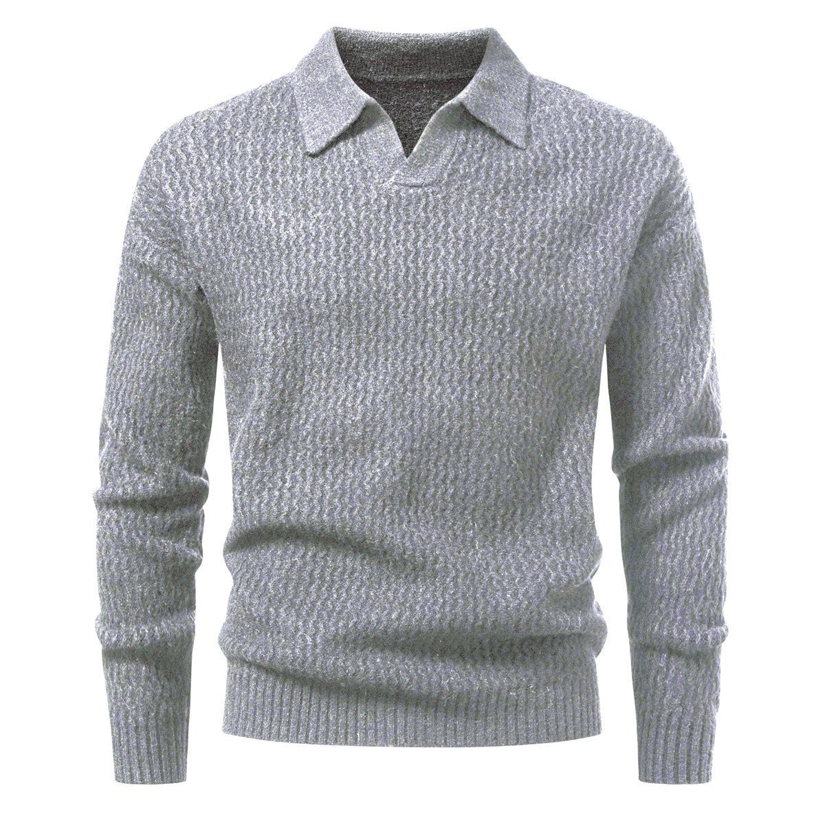 Suéter para hombre punto jacquard con cuello abierto - Raptor