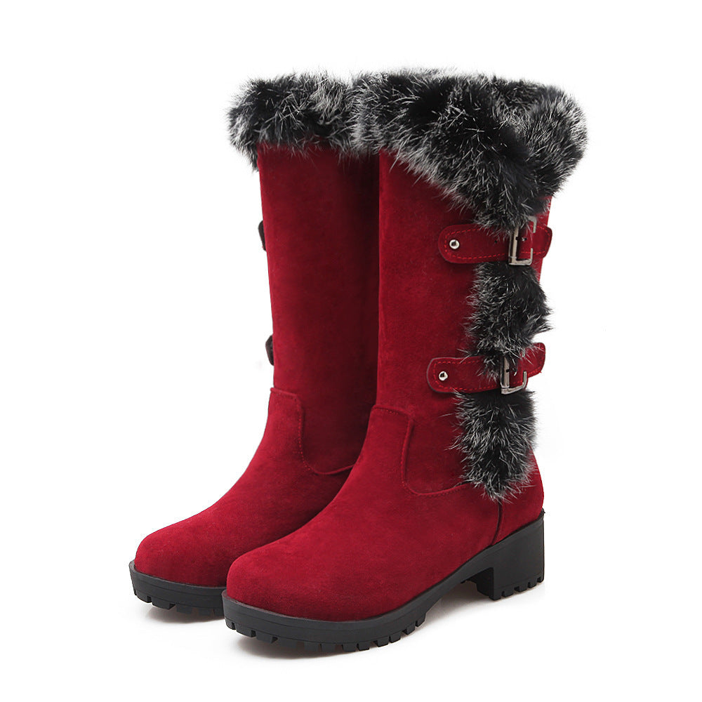Lara - Botas de mujer ante nieve con piel y tacon bajo