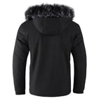 Chaqueta hombre capucha desmontable forrada piel contemporánea materiales premium - Klein