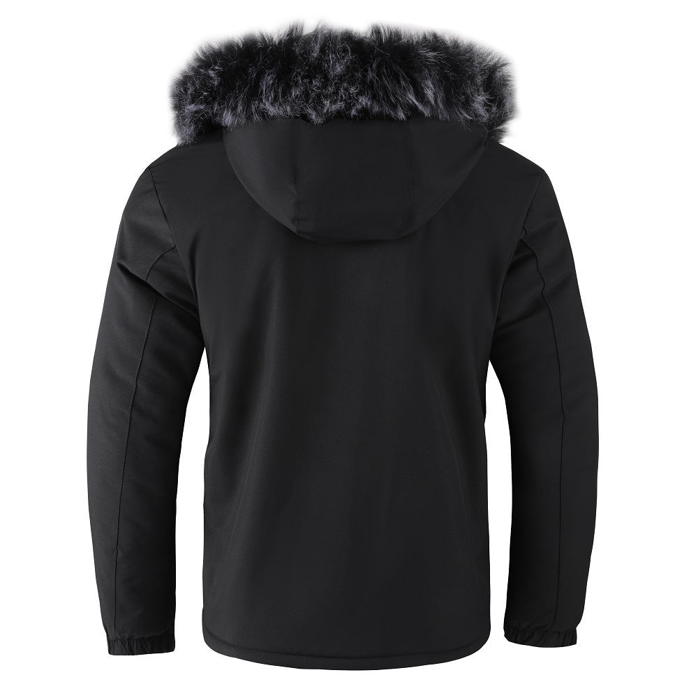 Chaqueta hombre capucha desmontable forrada piel contemporánea materiales premium - Klein