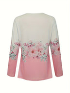 Sissy - Camiseta con estampado floral y detalles de encaje