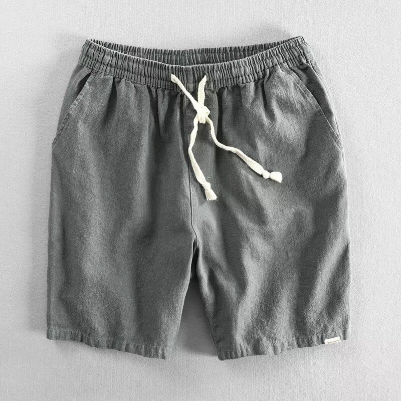 Shorts casual con cintura elástica y cordón para hombre - Jason