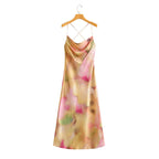Vestido largo para mujer con tirantes finos y escote - Elinor