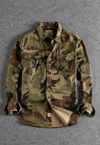 Camisa camuflaje hombre manga larga bolsillo pecho - Orsen