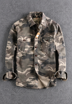 Camisa camuflaje hombre manga larga bolsillo pecho - Orsen
