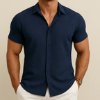Camisa hombre manga corta lisa slim fit - Bertram