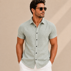 Camisa hombre manga corta lisa slim fit - Bertram