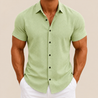 Camisa hombre manga corta lisa slim fit - Bertram