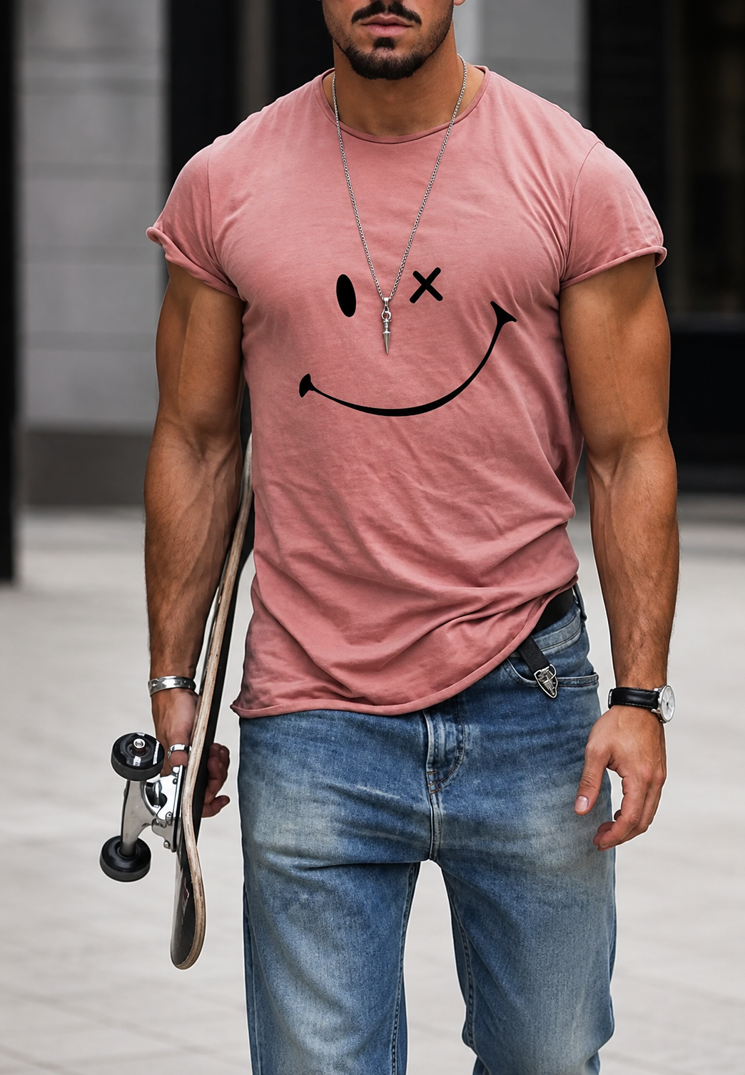 Camiseta hombre estampado gráfico frontal - Björn