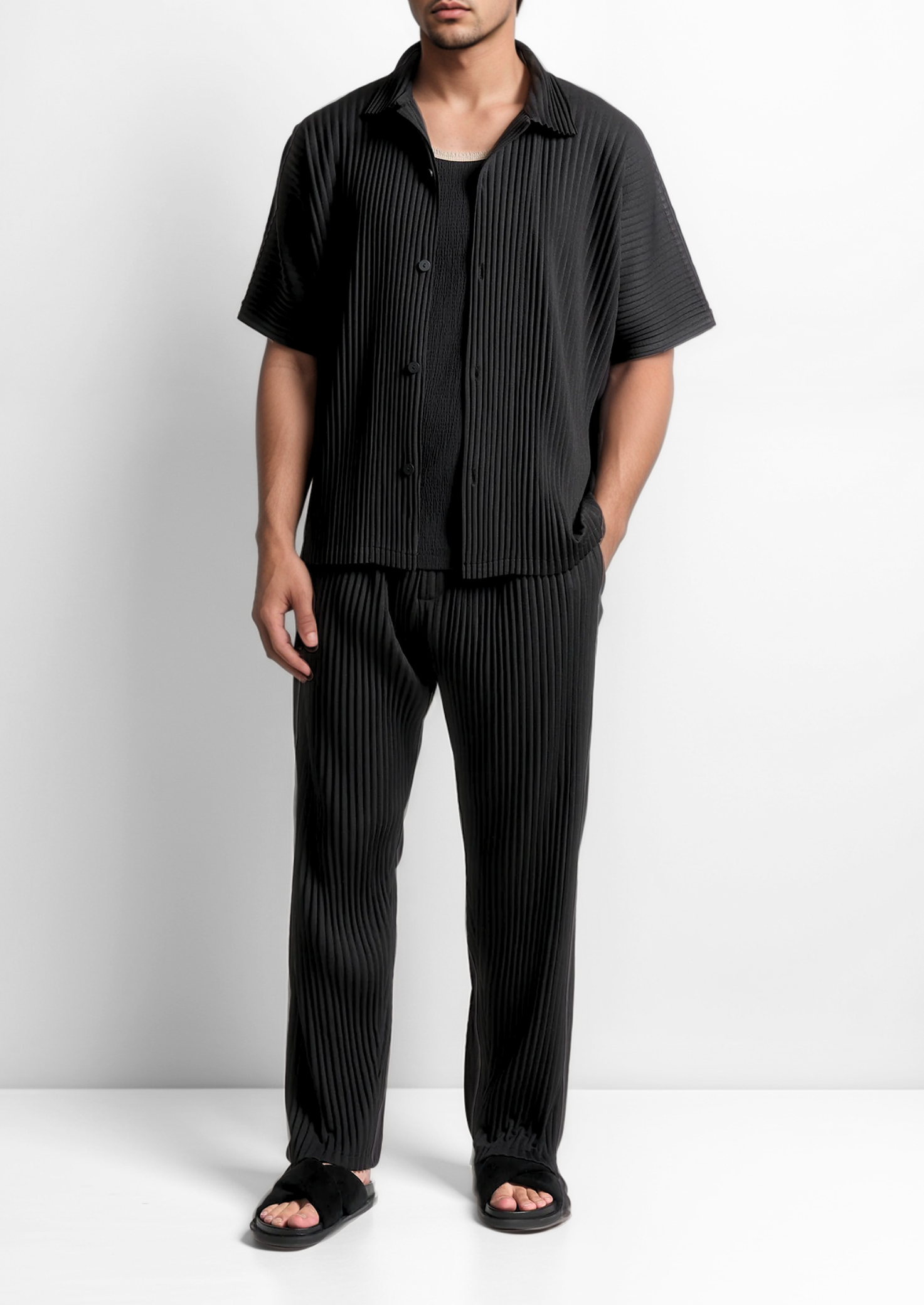 Conjunto casual de hombre con camisa y pantalón recto - Émile