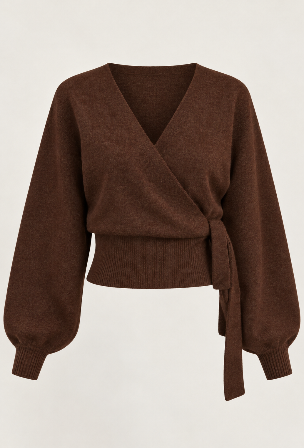 Cárdigan cruzado mujer punto escote pico lazada lateral - Zelinde