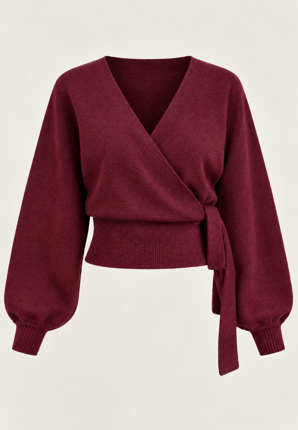 Cárdigan cruzado mujer punto escote pico lazada lateral - Zelinde