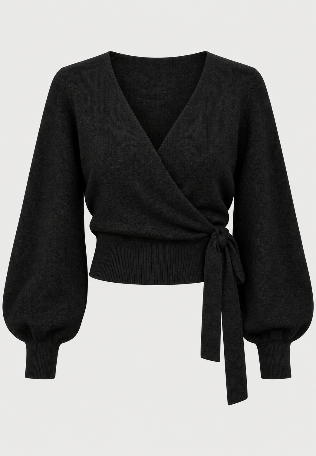 Cárdigan cruzado mujer punto escote pico lazada lateral - Zelinde
