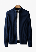 Cárdigan hombre cremallera completa cuello alto - Isandro