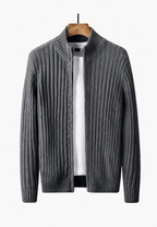 Cárdigan hombre cremallera completa cuello alto - Isandro