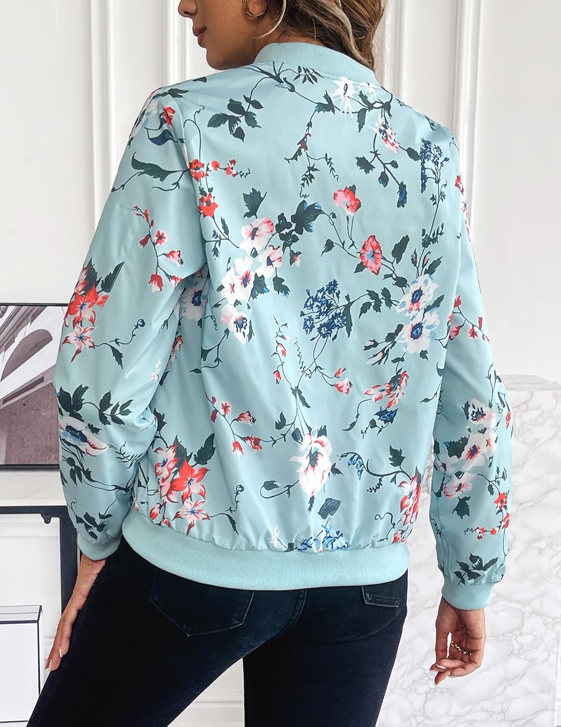 Cazadora bomber corta mujer acabado satinado - Vianne