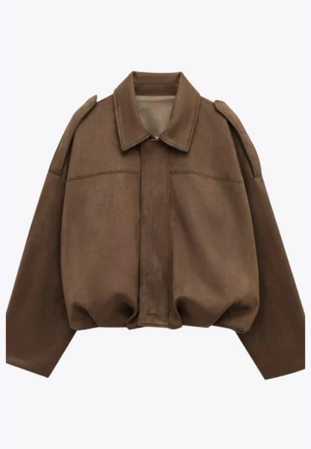 Cazadora bomber mujer efecto ante cuello camisero - Ottilie