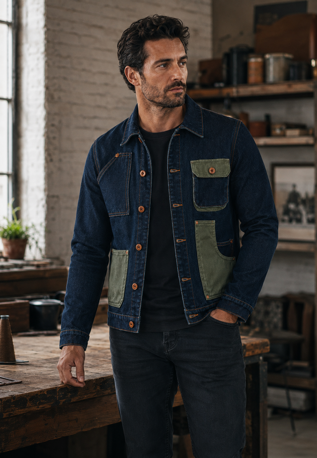 Chaqueta vaquera casual multibolsillos - Kilyan