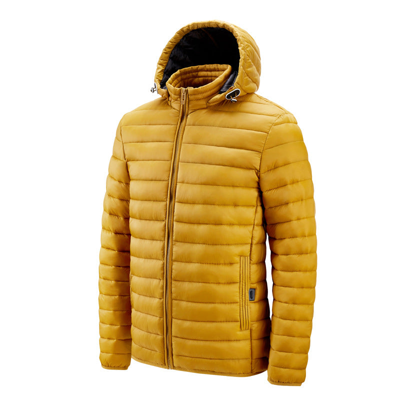 Chaqueta acolchada térmica hombre cuello alto capucha fija puños ergonómica - Ivar