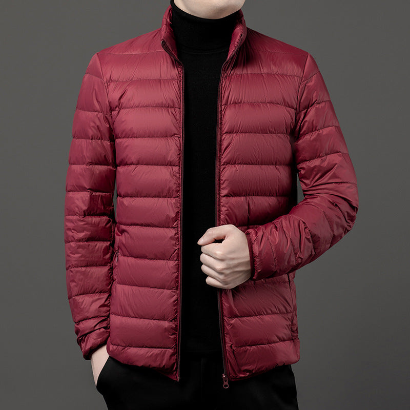 Chaqueta ligera acolchada hombre cuello alto cremallera minimalista impermeable - Patrick
