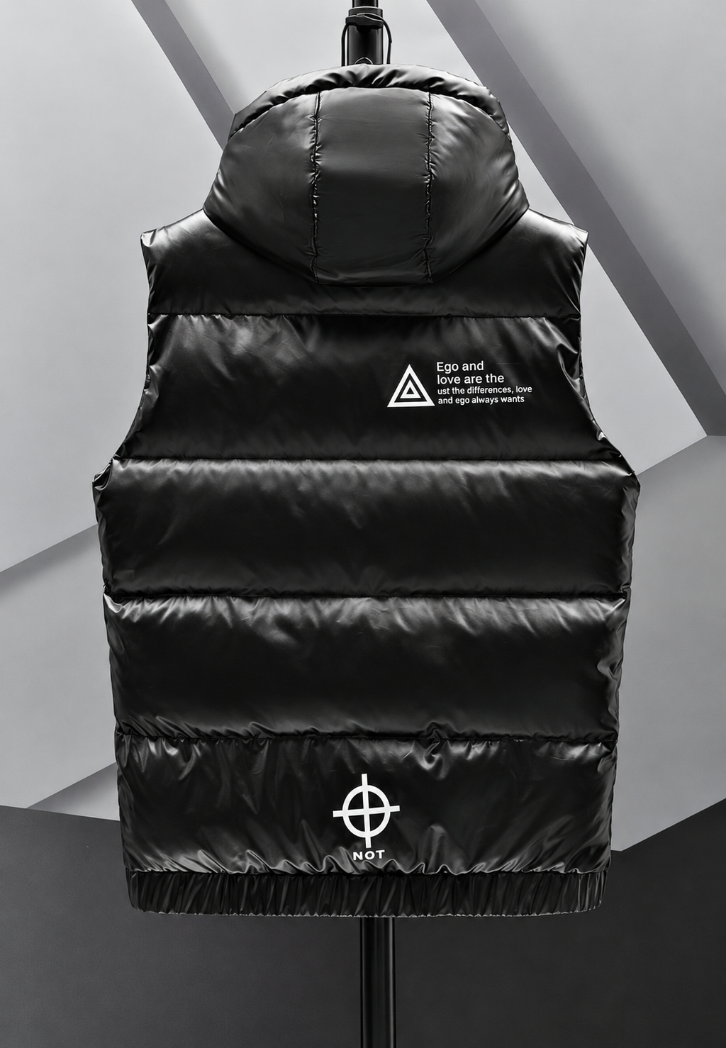 Chaleco acolchado hombre capucha ajustable acabado brillante diseño urbano - Keldan