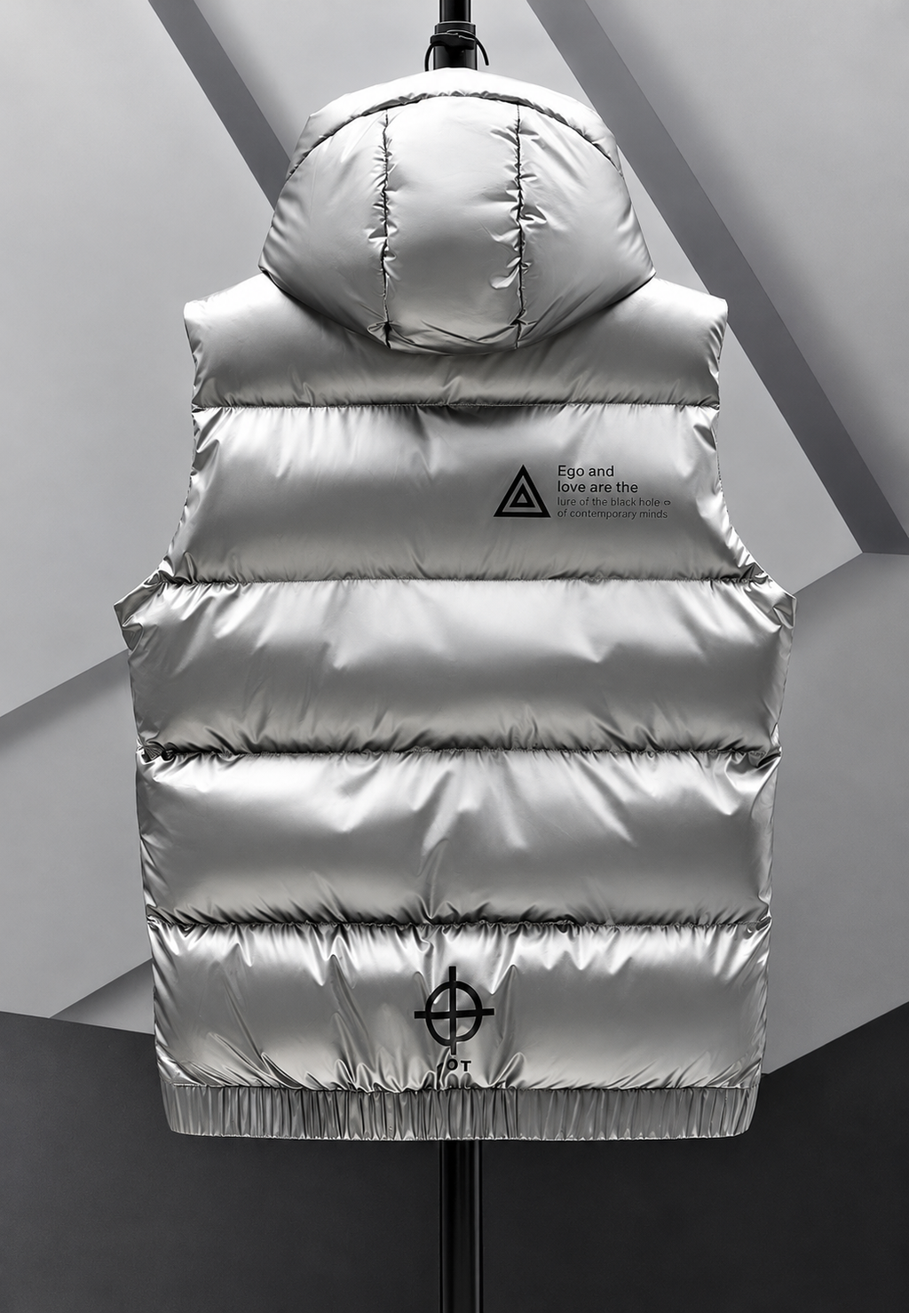 Chaleco acolchado hombre capucha ajustable acabado brillante diseño urbano - Keldan