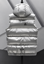 Chaleco acolchado hombre capucha ajustable acabado brillante diseño urbano - Keldan