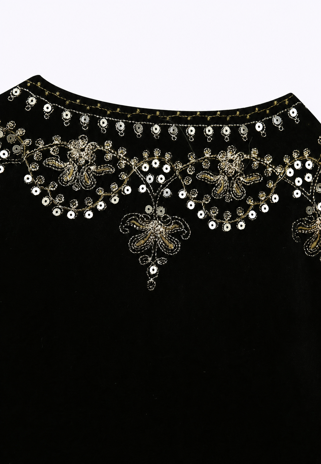 Chaleco mujer terciopelo bordado floral - Celina
