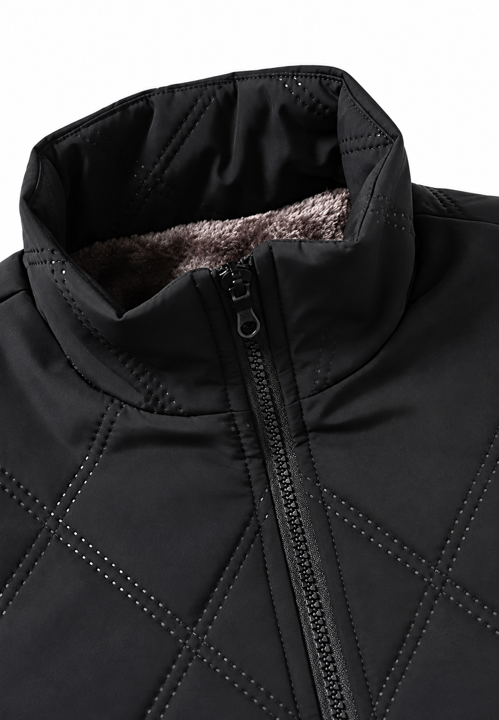 Chaqueta acolchada hombre cuello alto interior efecto borreguito - Valdemar