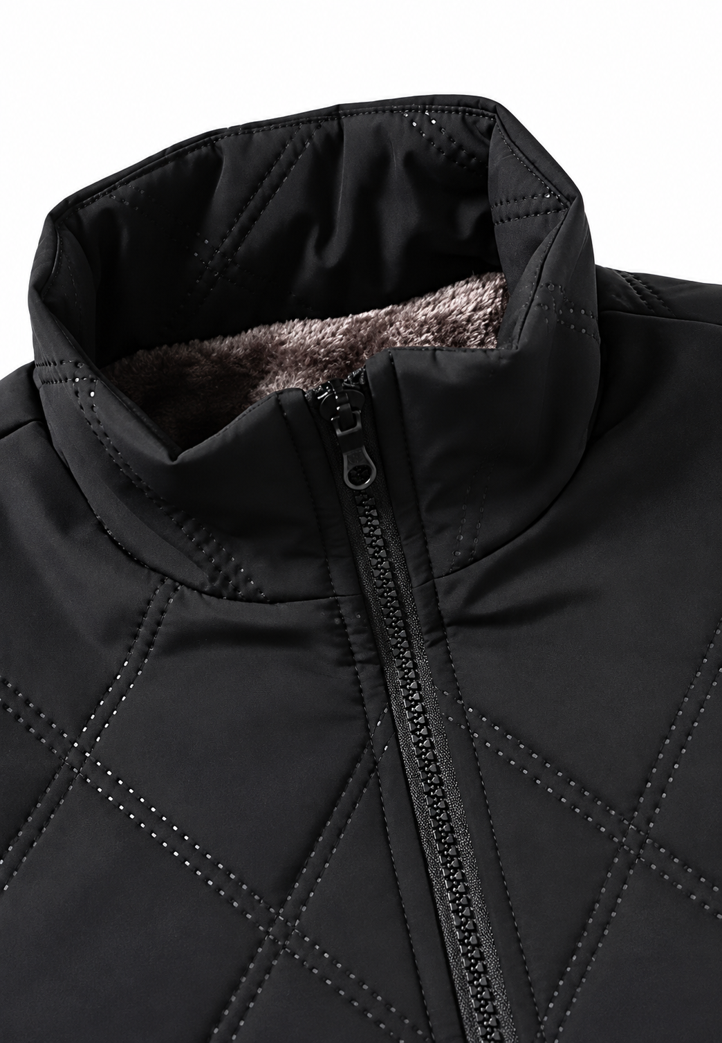 Chaqueta acolchada hombre cuello alto interior efecto borreguito - Valdemar