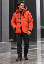 Chaqueta acolchada hombre outdoor capucha cuello alto - Stellan