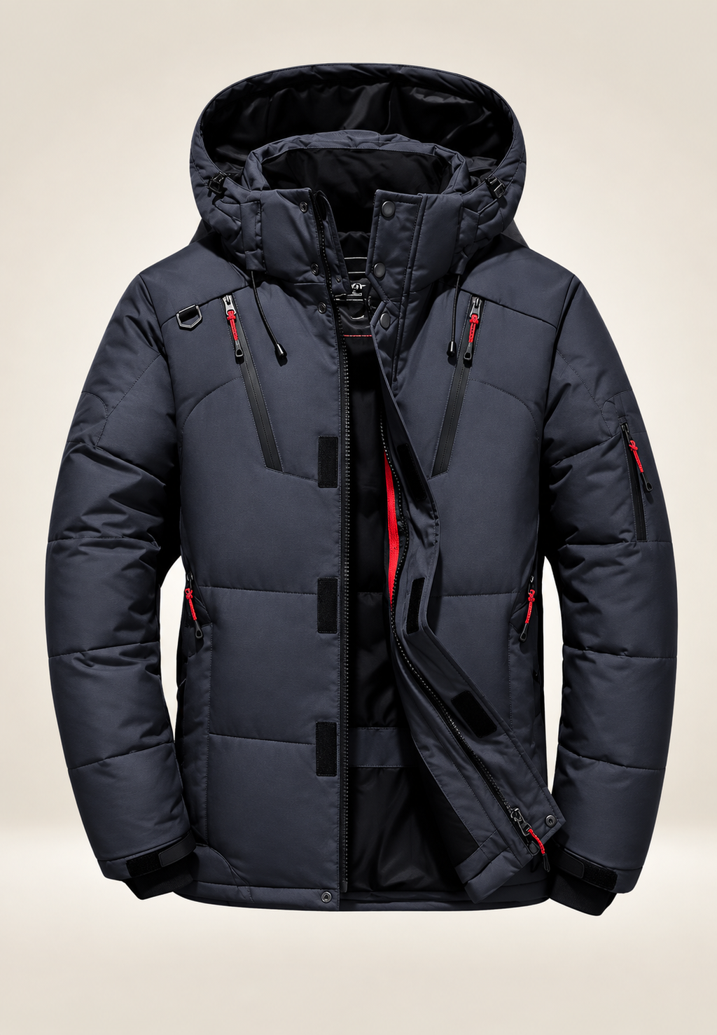 Chaqueta acolchada hombre outdoor capucha cuello alto - Stellan