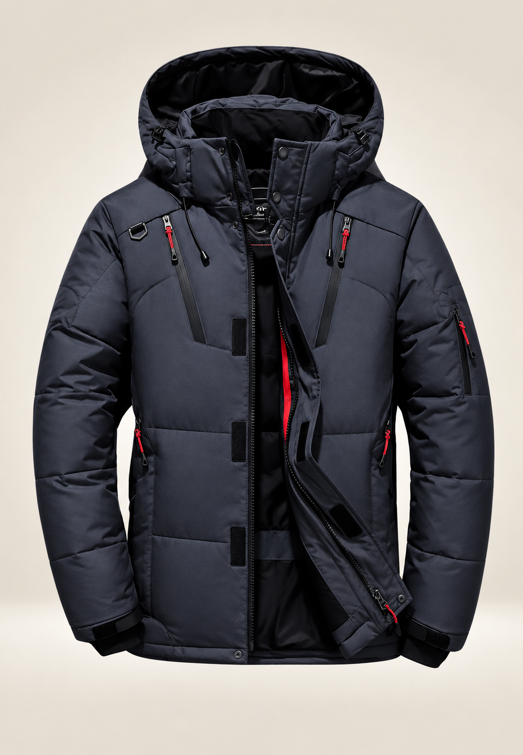 Chaqueta acolchada hombre outdoor capucha cuello alto - Stellan