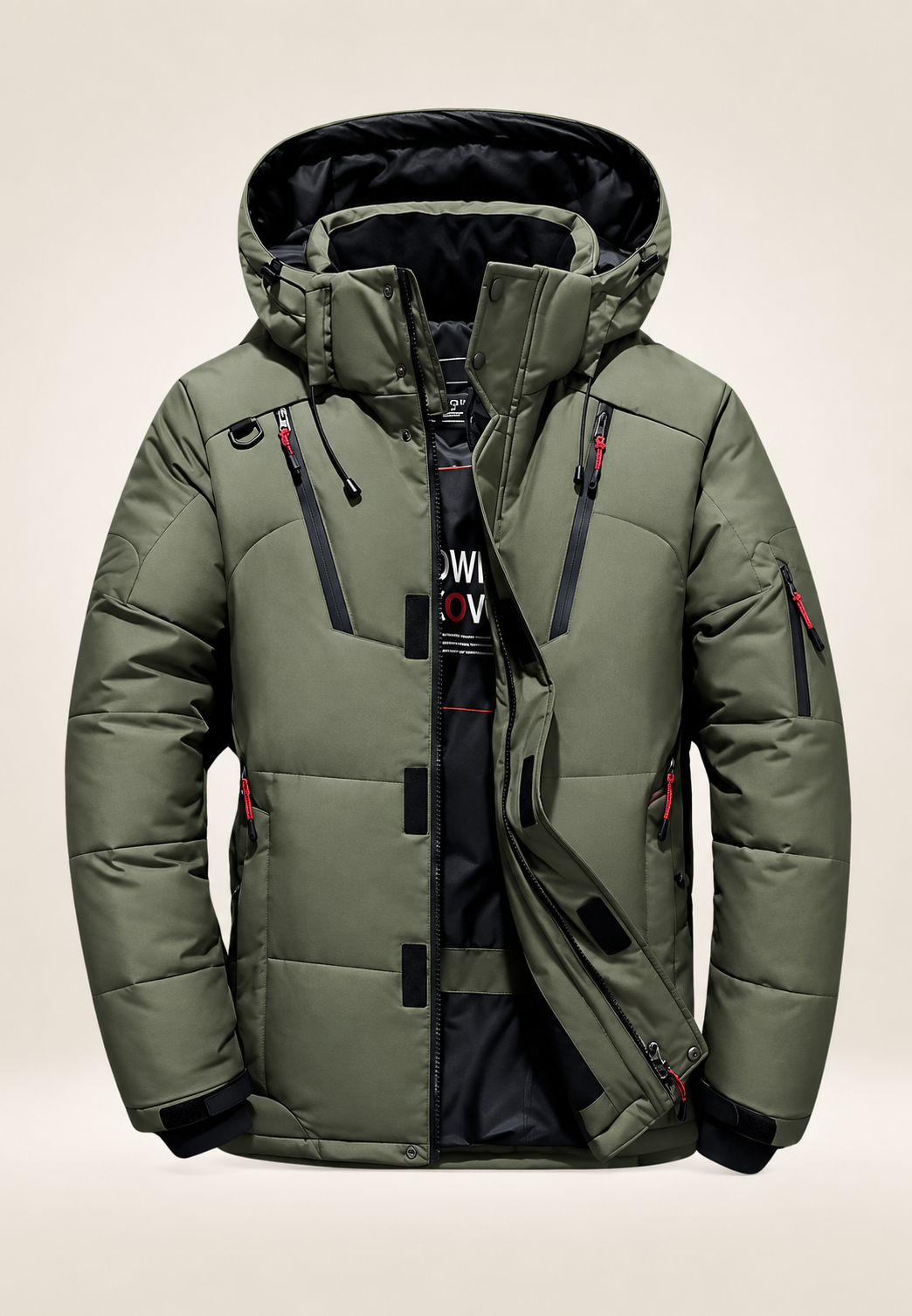 Chaqueta acolchada hombre outdoor capucha cuello alto - Stellan