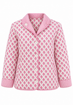 Chaqueta acolchada mujer estampado floral cuello camisero rayas - Lola