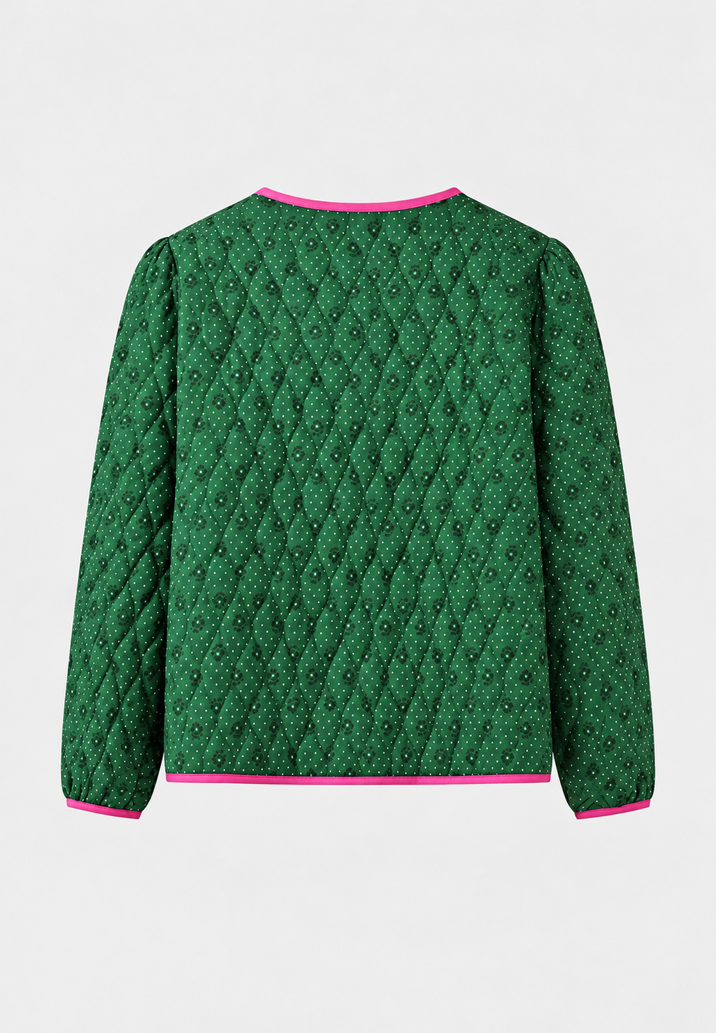 Chaqueta acolchada mujer estampado geométrico lazos decorativos - Selvara