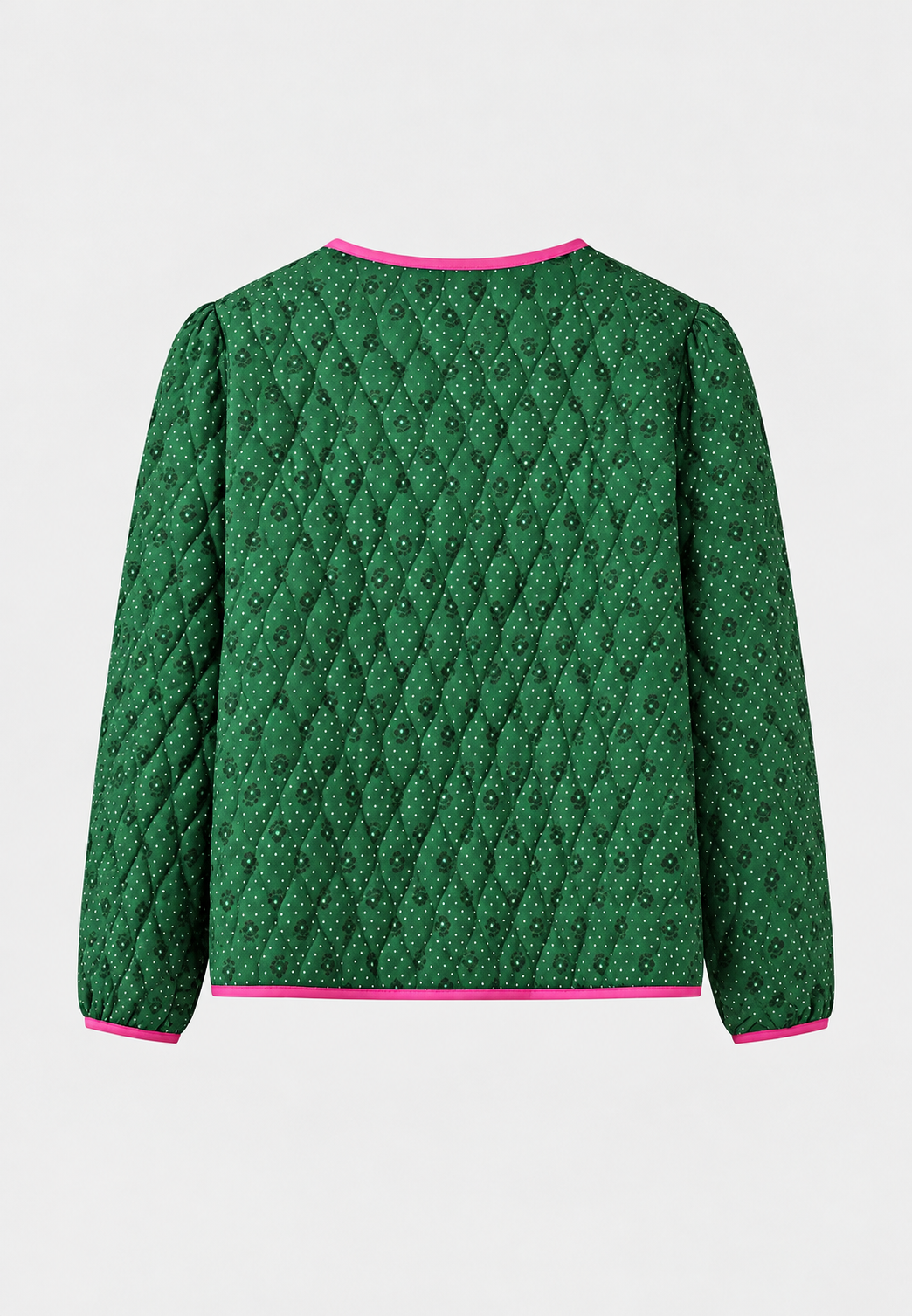 Chaqueta acolchada mujer estampado geométrico lazos decorativos - Selvara