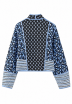 Chaqueta acolchada mujer estampado paisley combinado ribetes - Norelia