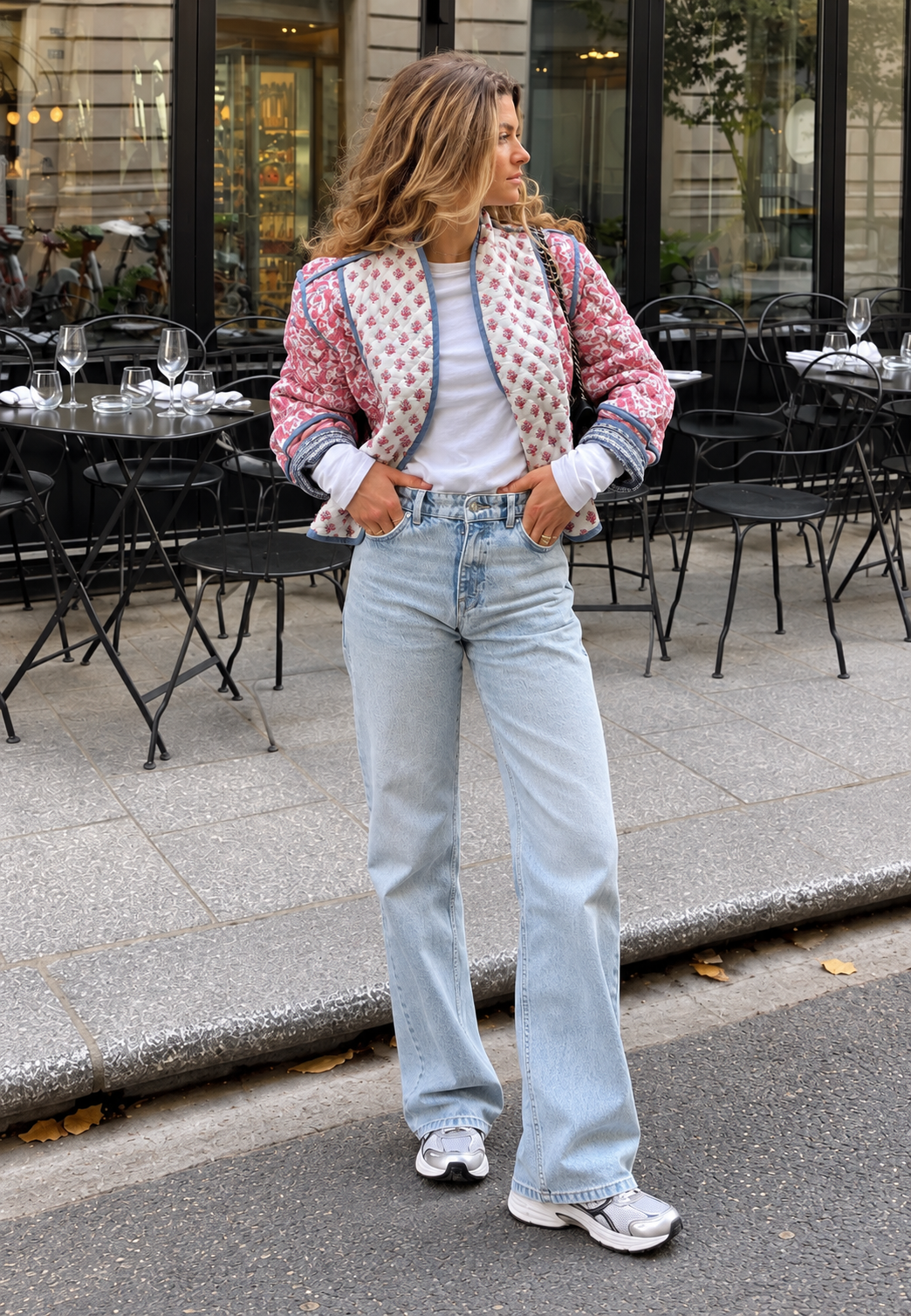 Chaqueta acolchada mujer estampado paisley combinado ribetes - Norelia