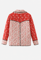 Chaqueta acolchada mujer floral patchwork botones - Belemina