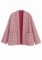 Chaqueta acolchada mujer motivos geométricos corte recto - Eliora