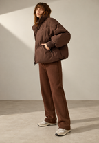 Chaqueta acolchada mujer oversize cuello alto cremallera - Anouk