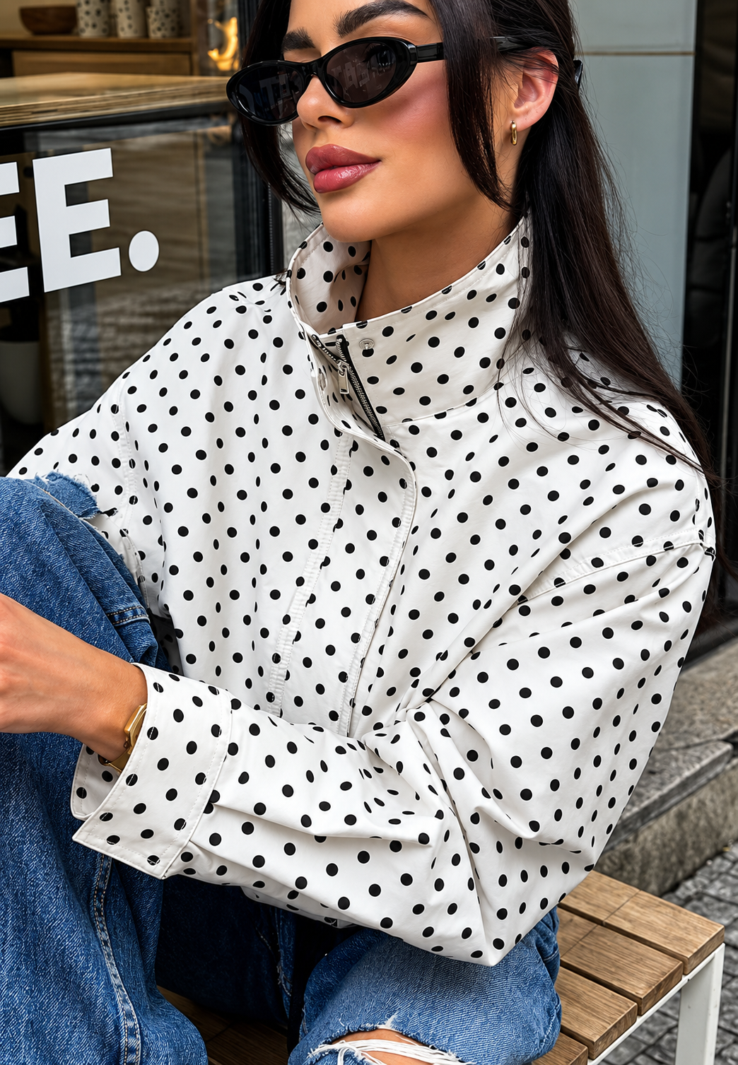 Cazadora bomber de mujer polka dot - Vera