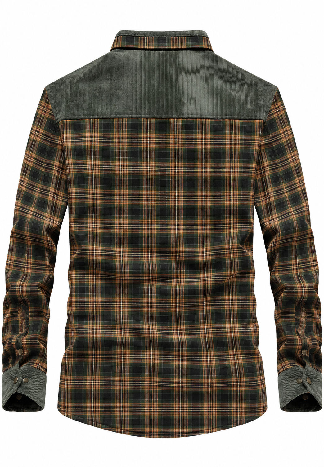 Chaqueta camisera hombre cuadros forro borreguito cuello alto - Valther
