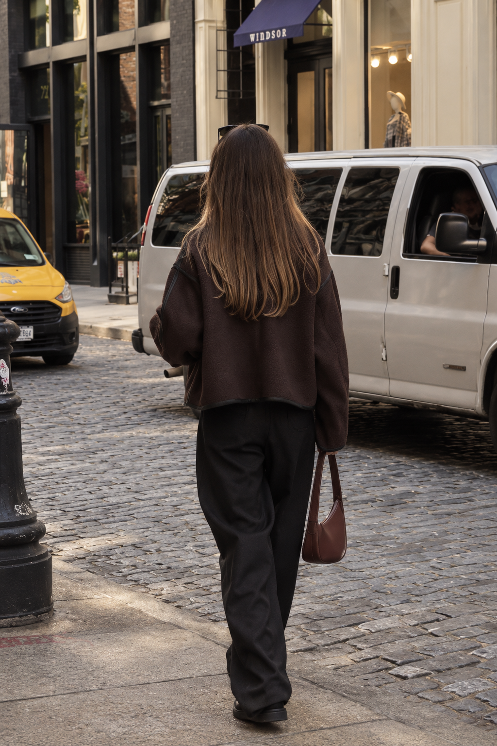 Chaqueta corta mujer efecto ante botones ribetes contraste - Sybille