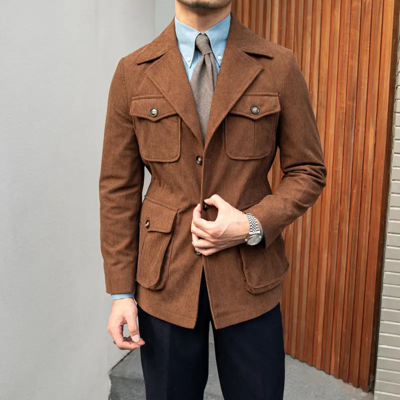 Chaqueta elegante de pana con bolsillos - Julien